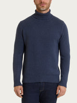 Lupetto in Winter Cotton Azzurri Uomo - Ragno