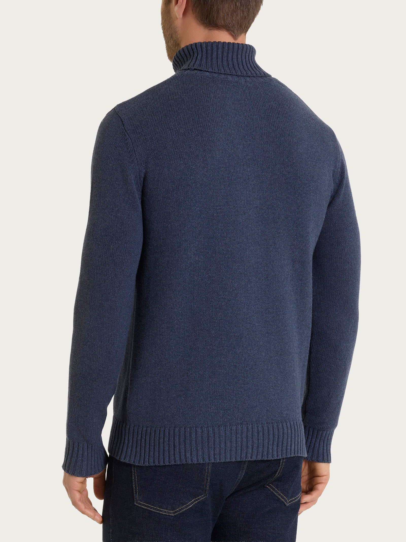 Lupetto in Winter Cotton Azzurri Uomo - Ragno