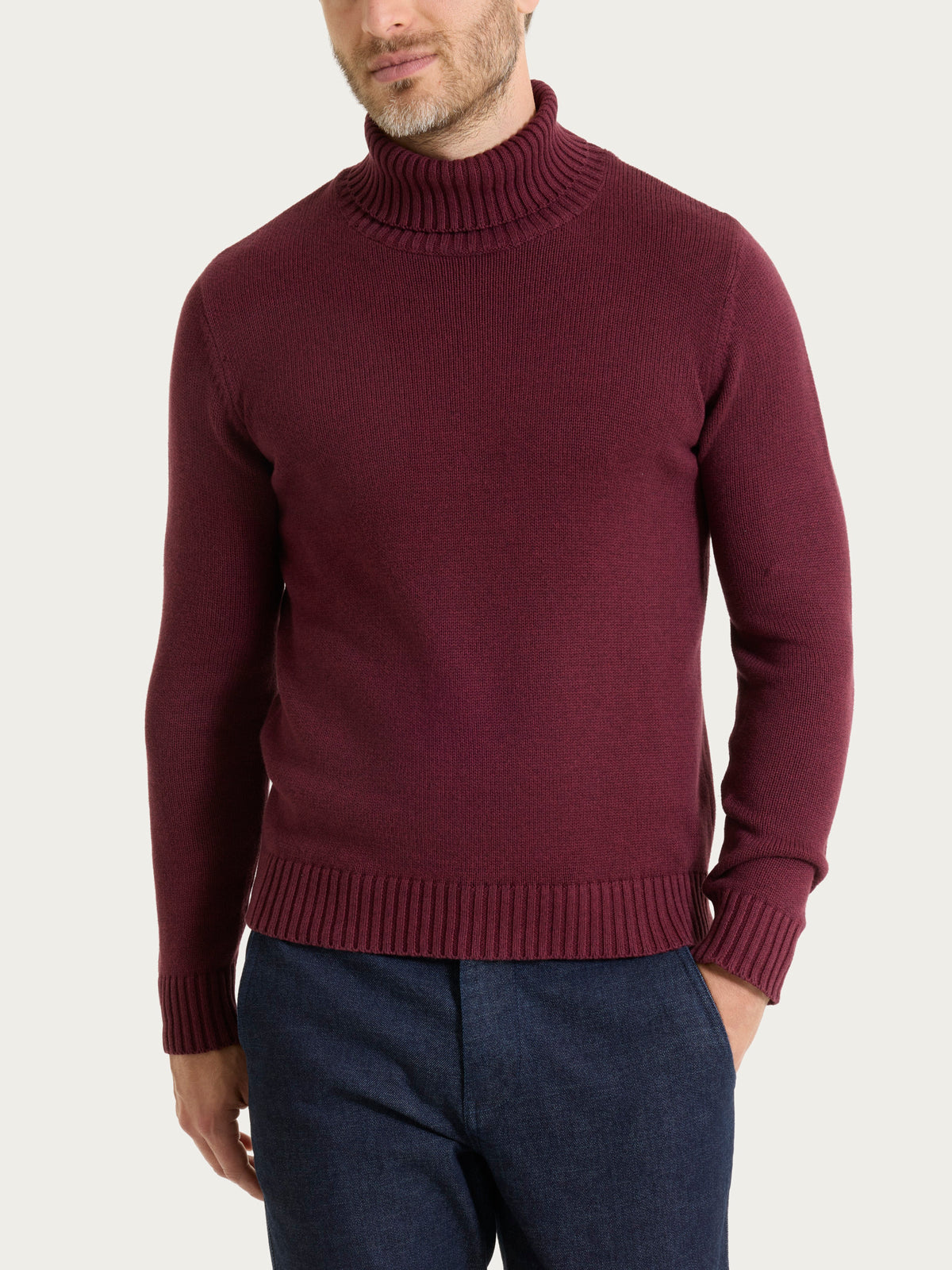Lupetto in Winter Cotton Viola Uomo - Ragno