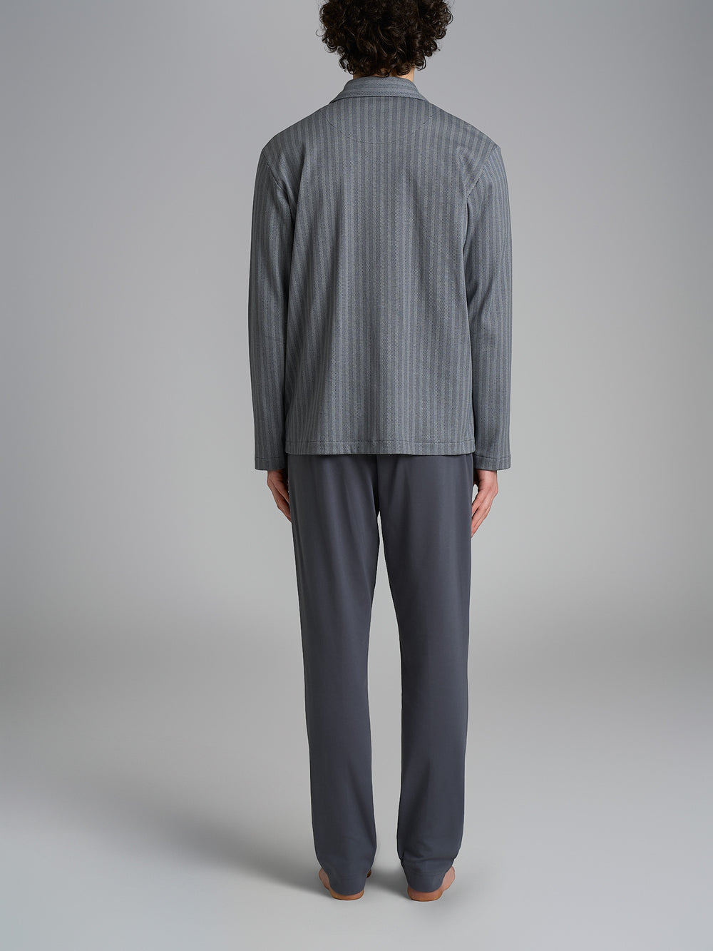 Set Pigiama Uomo In Cotone Spazzolato A Manica Lunga - Foto 7