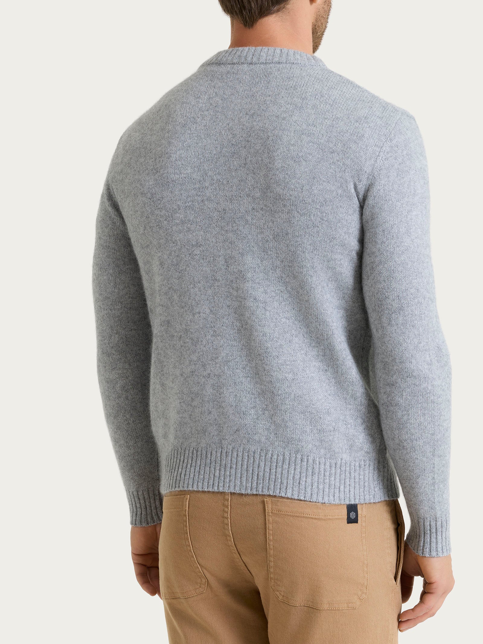 Cardigan con collo a lupetto in Natural Soft Neri Uomo - Ragno