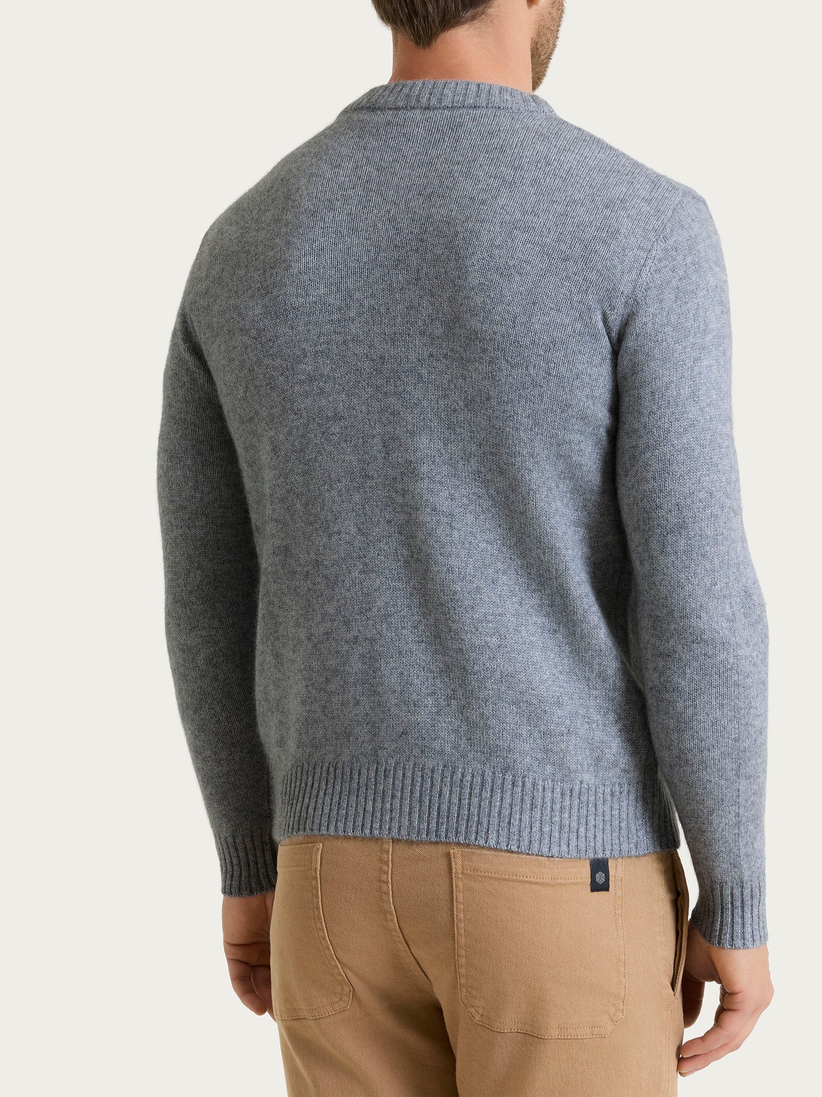 Cardigan con scollo a V in Natural Soft Neri Uomo - Ragno