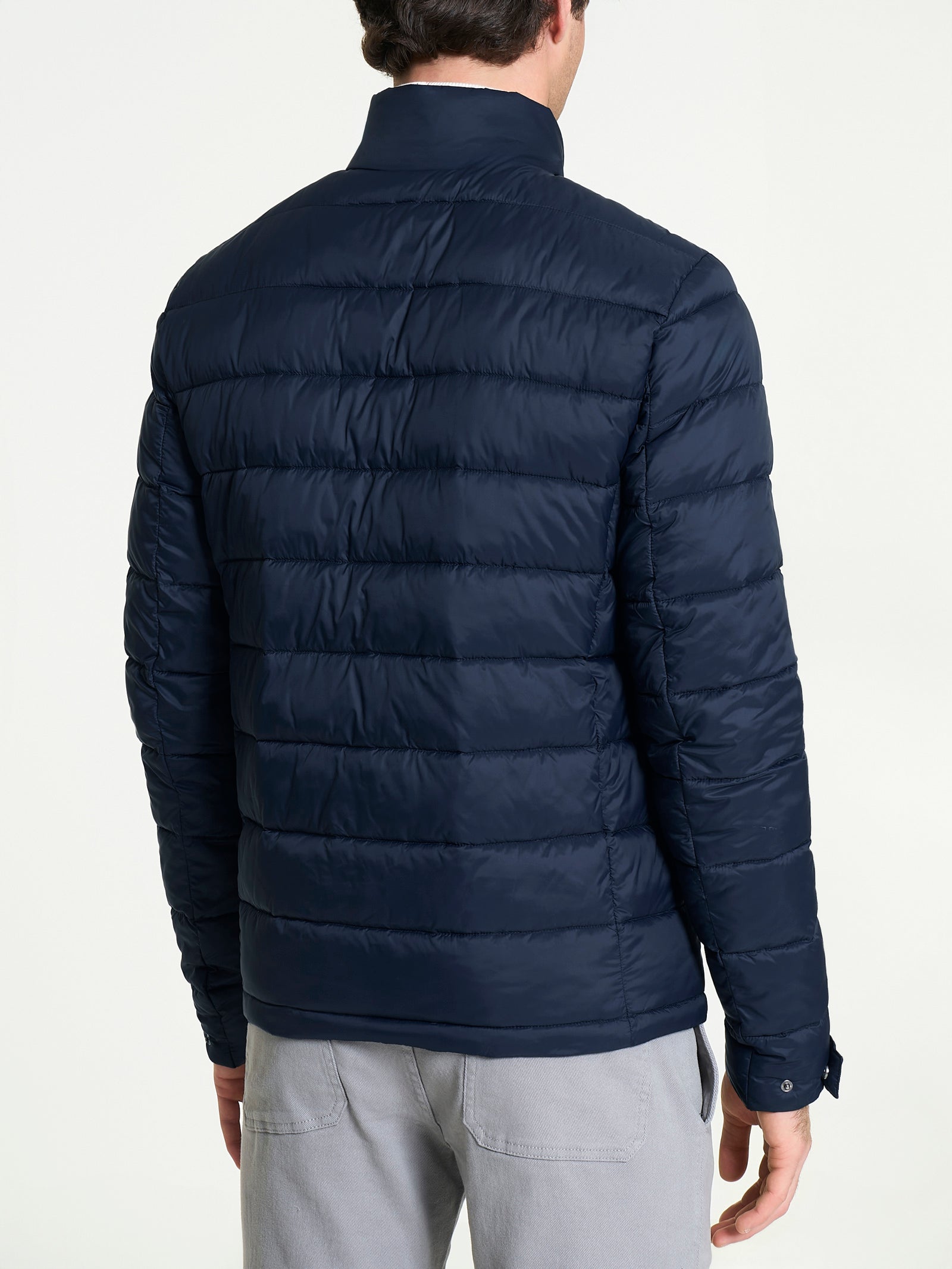 Piumino corto classico in Vegan Down Blu Uomo - Ragno