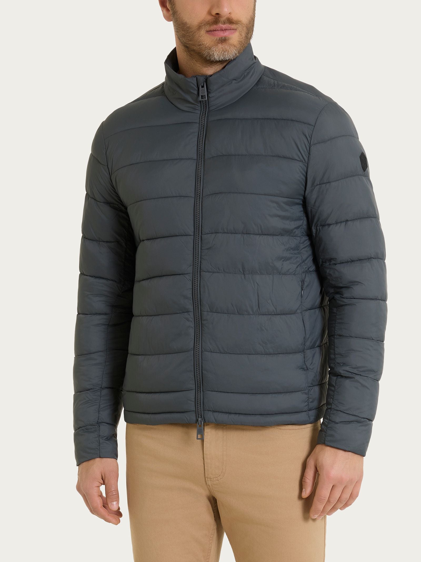 Piumino corto classico in Vegan Down Grigi Uomo - Ragno