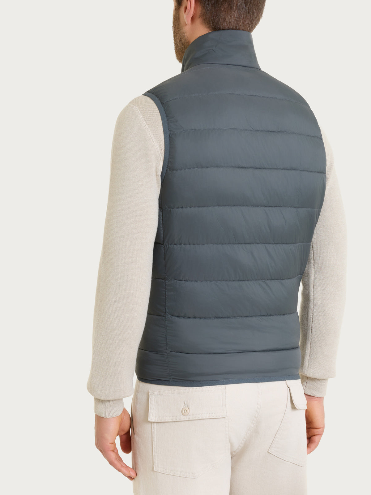 Satin Puffer piumino smanicato Grigi Uomo - Ragno