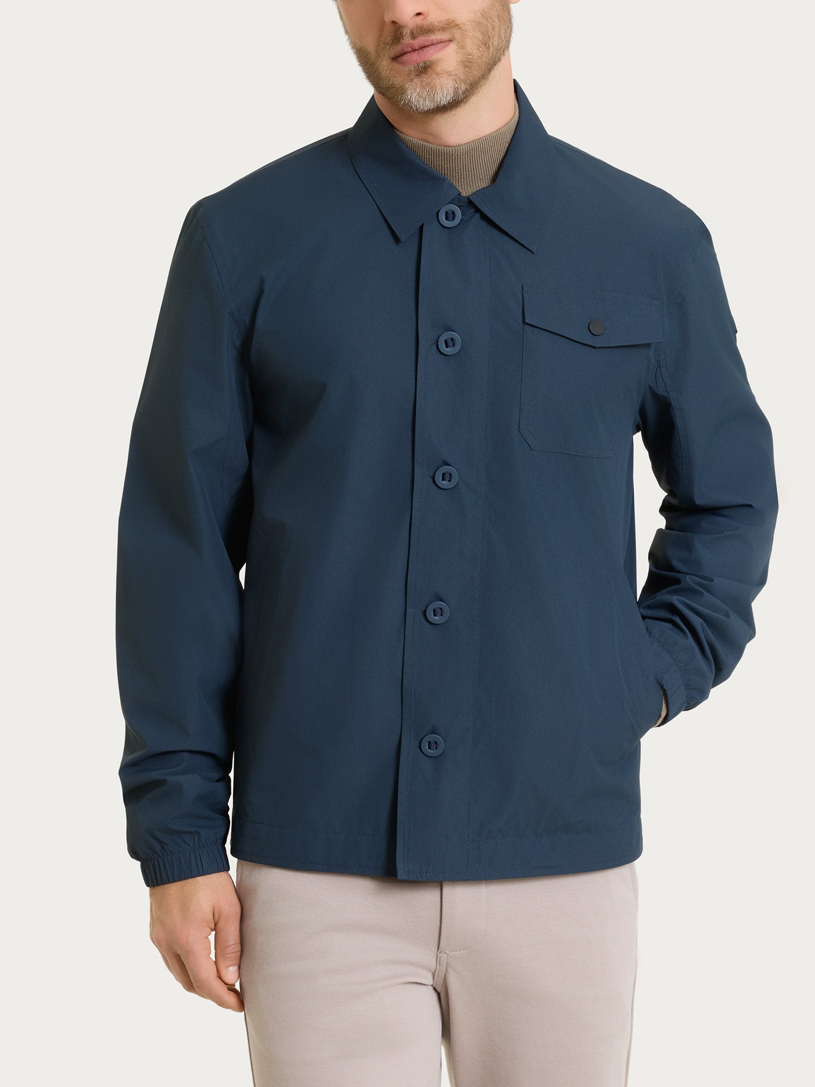 Giacca con bottoni in Shelter Outer Blu Uomo - Ragno