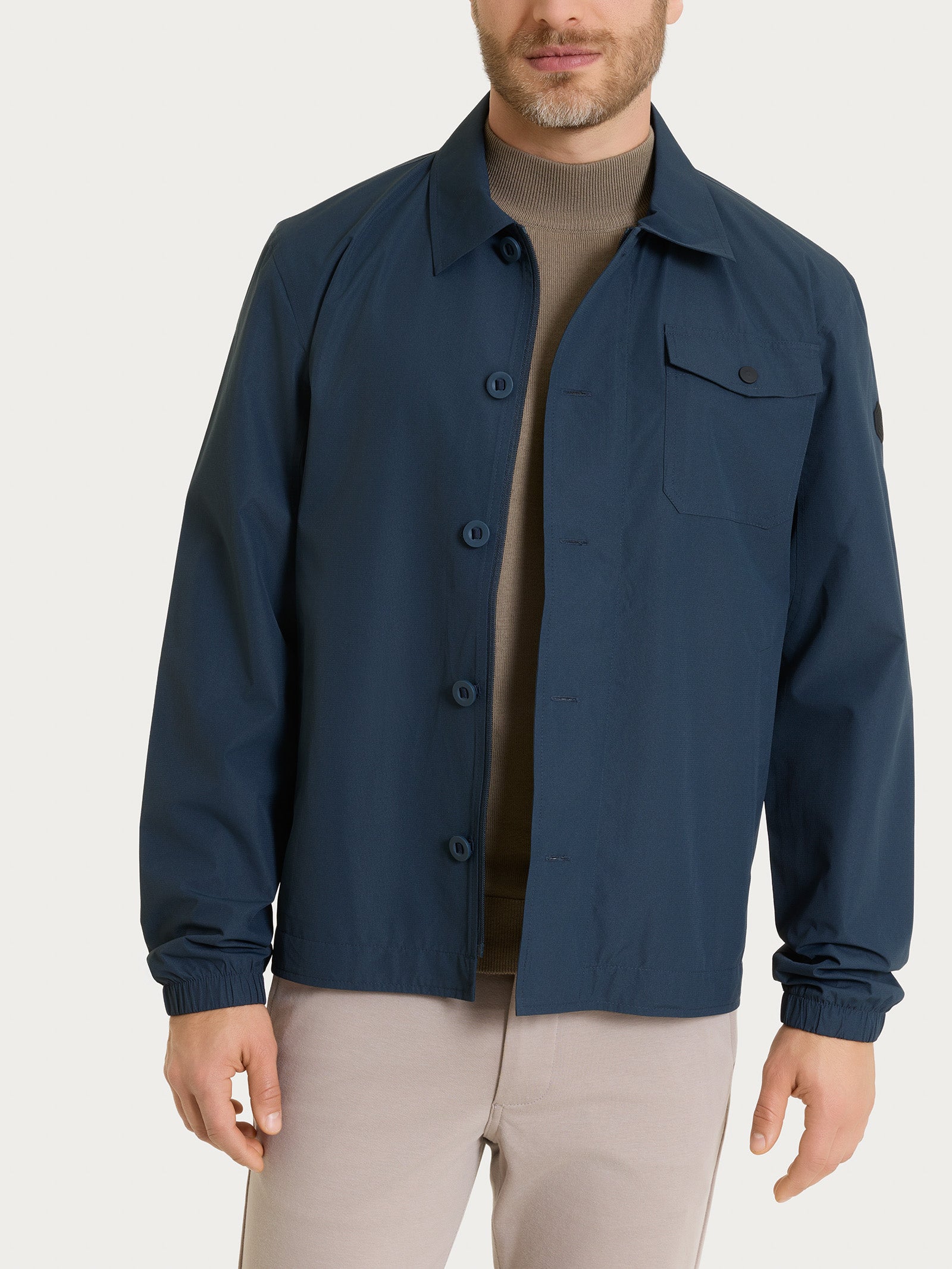 Giacca con bottoni in Shelter Outer Blu Uomo - Ragno