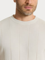 Maglia con manica corta a costa piatta in Puro Cotone Bianchi Uomo - Ragno