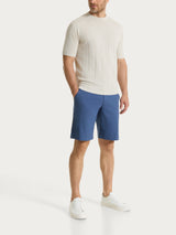 Maglia con manica corta a costa piatta in Puro Cotone Bianchi Uomo - Ragno