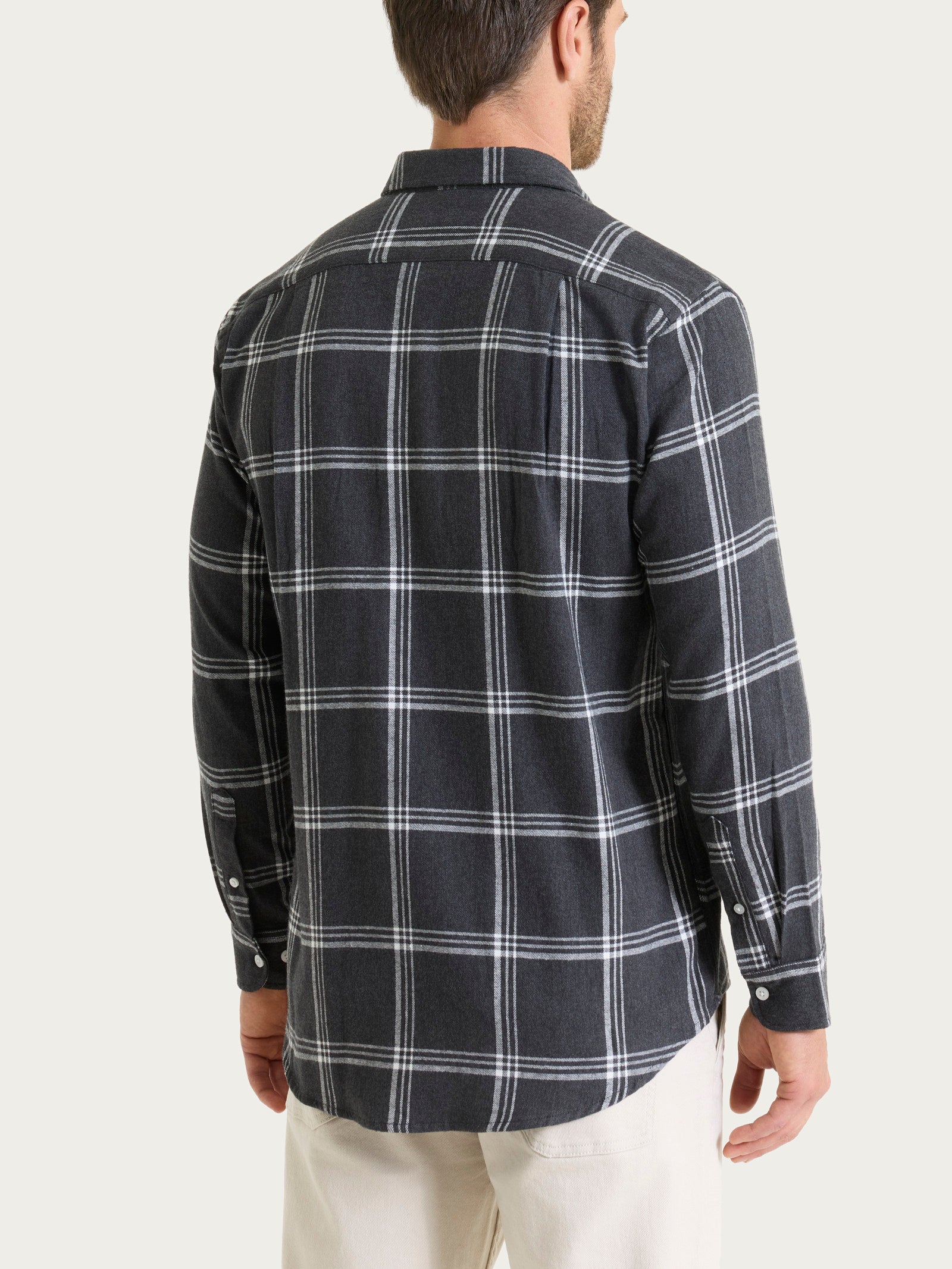 Camicia tartan in Cotton Flannel Neri Uomo - Ragno