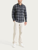 Camicia tartan in Cotton Flannel Neri Uomo - Ragno