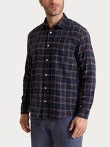Camicia tartan in Cotton Flannel Marroni Uomo - Ragno