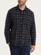 Camicia tartan in Cotton Flannel Marroni Uomo - Ragno