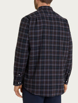 Camicia tartan in Cotton Flannel Marroni Uomo - Ragno