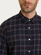 Camicia tartan in Cotton Flannel Marroni Uomo - Ragno