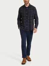 Camicia tartan in Cotton Flannel Marroni Uomo - Ragno