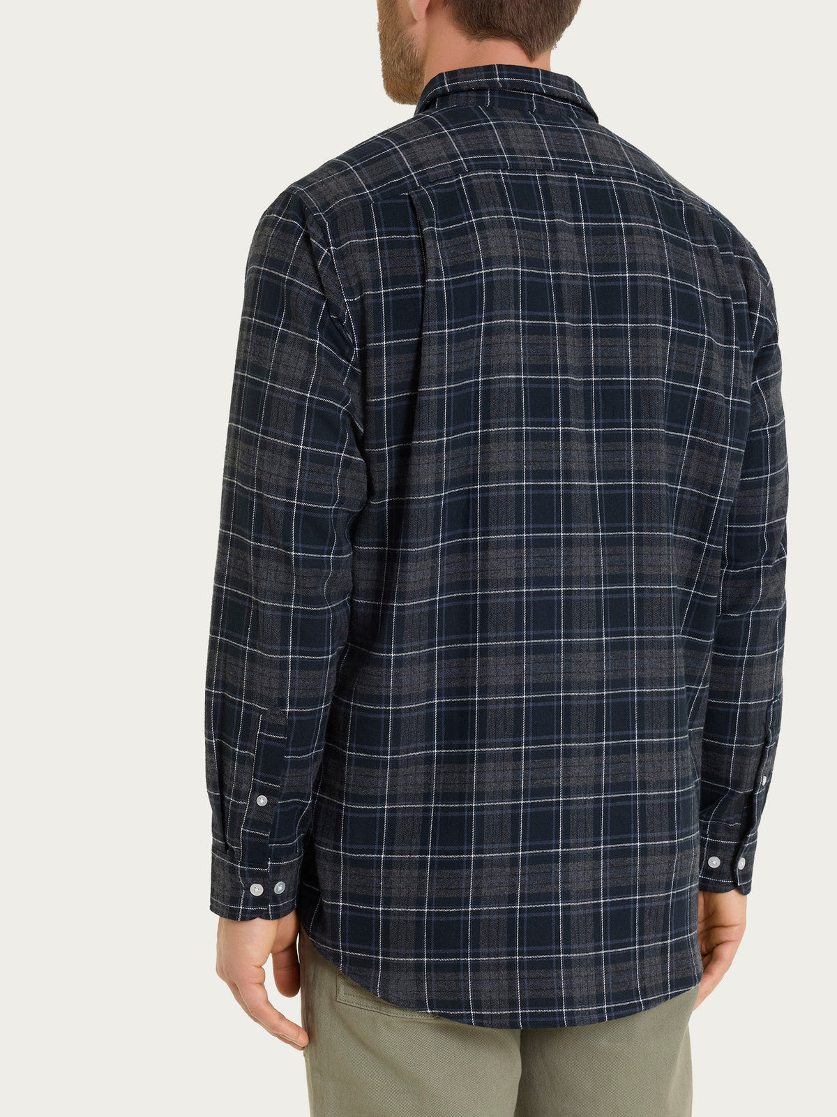 Camicia tartan in Cotton Flannel Blu Uomo - Ragno