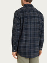 Camicia tartan in Cotton Flannel Blu Uomo - Ragno