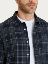 Camicia tartan in Cotton Flannel Blu Uomo - Ragno