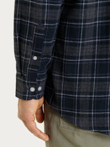 Camicia tartan in Cotton Flannel Blu Uomo - Ragno