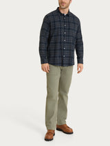 Camicia tartan in Cotton Flannel Blu Uomo - Ragno