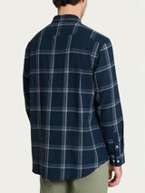 Camicia tartan in Cotton Flannel Blu Uomo - Ragno