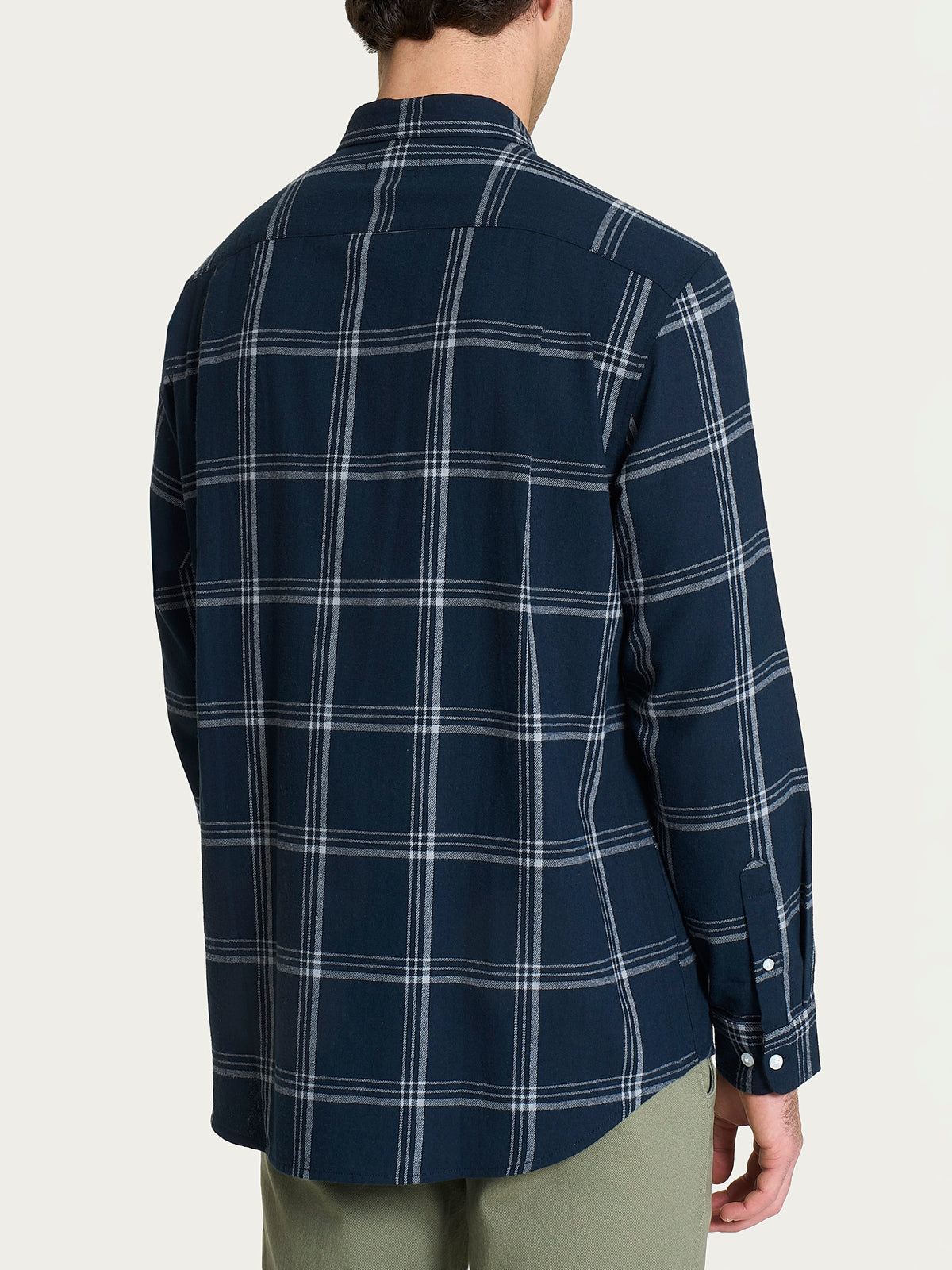 Camicia tartan in Cotton Flannel Blu Uomo - Ragno