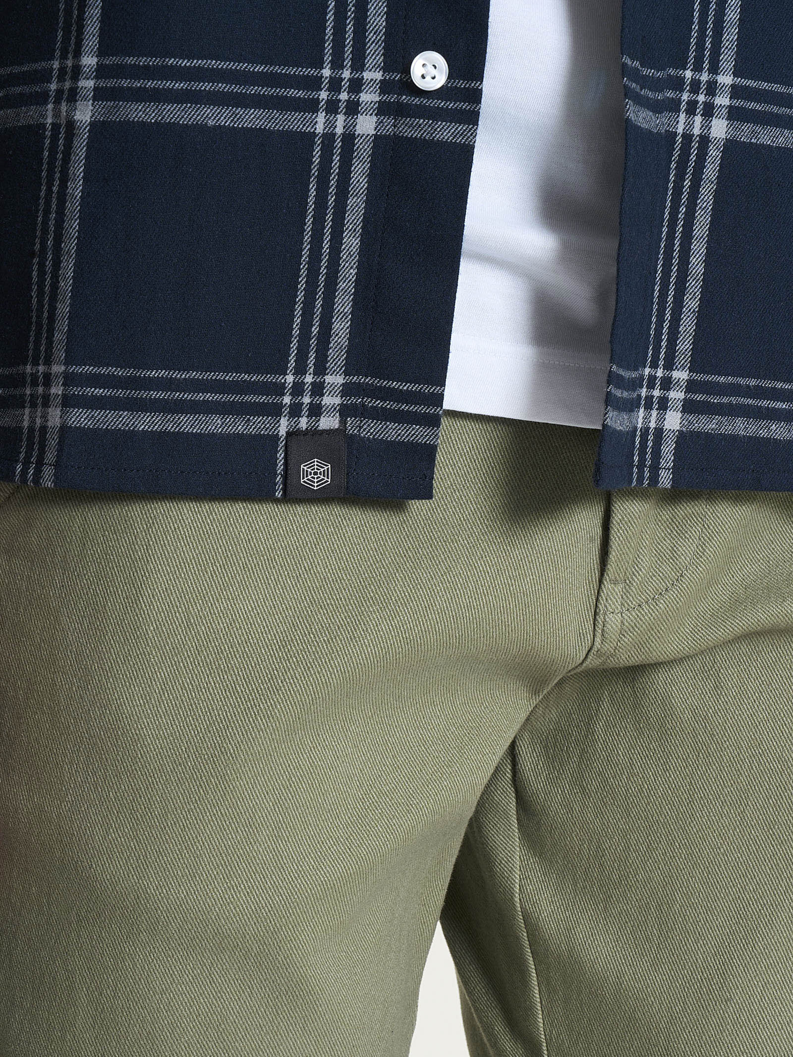 Camicia tartan in Cotton Flannel Blu Uomo - Ragno