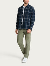 Camicia tartan in Cotton Flannel Blu Uomo - Ragno