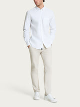 Camicia button down in Oxford Double Twisted Bianchi Uomo - Ragno