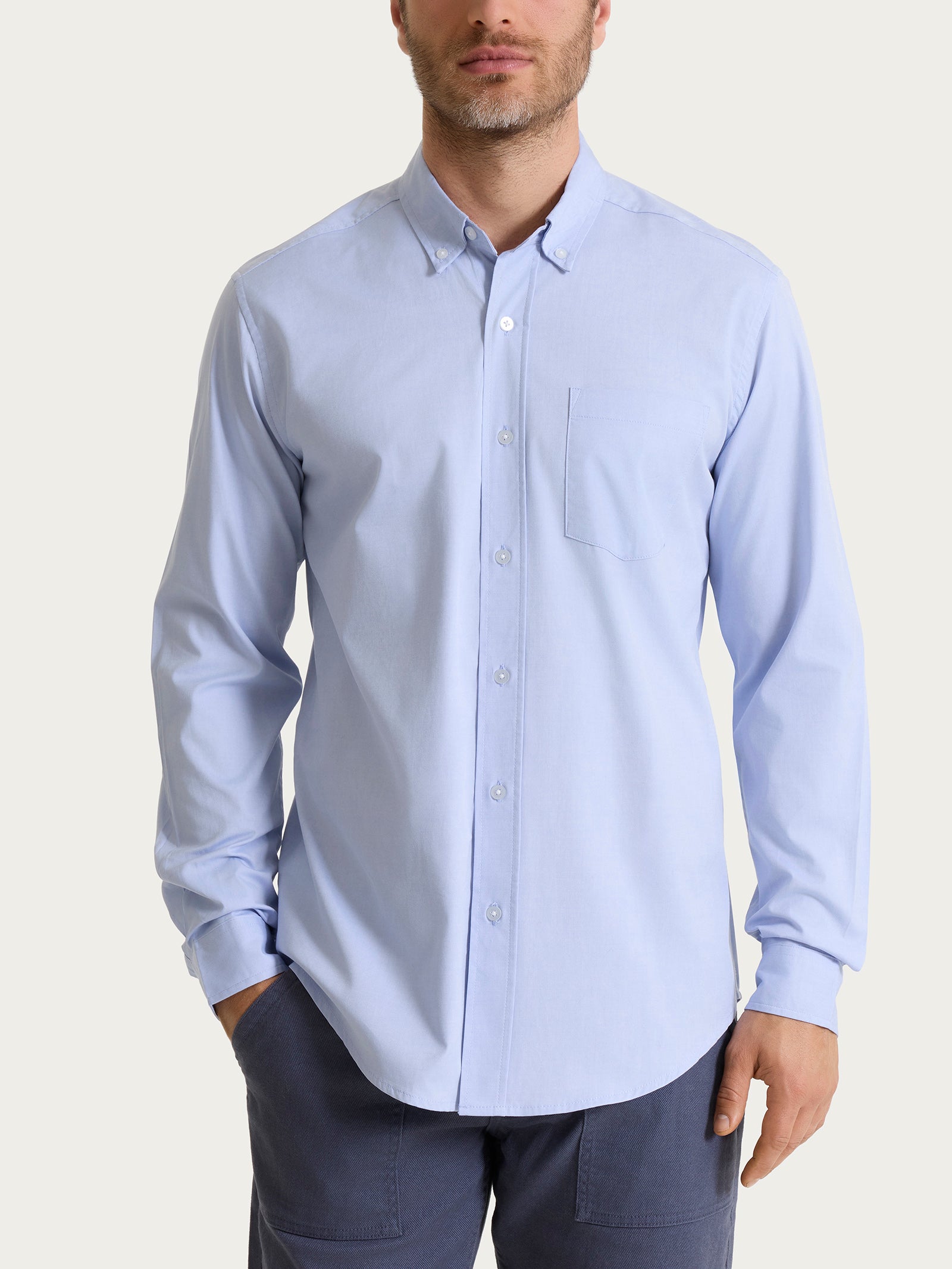 Camicia button down in Oxford Double Twisted Azzurri Uomo - Ragno