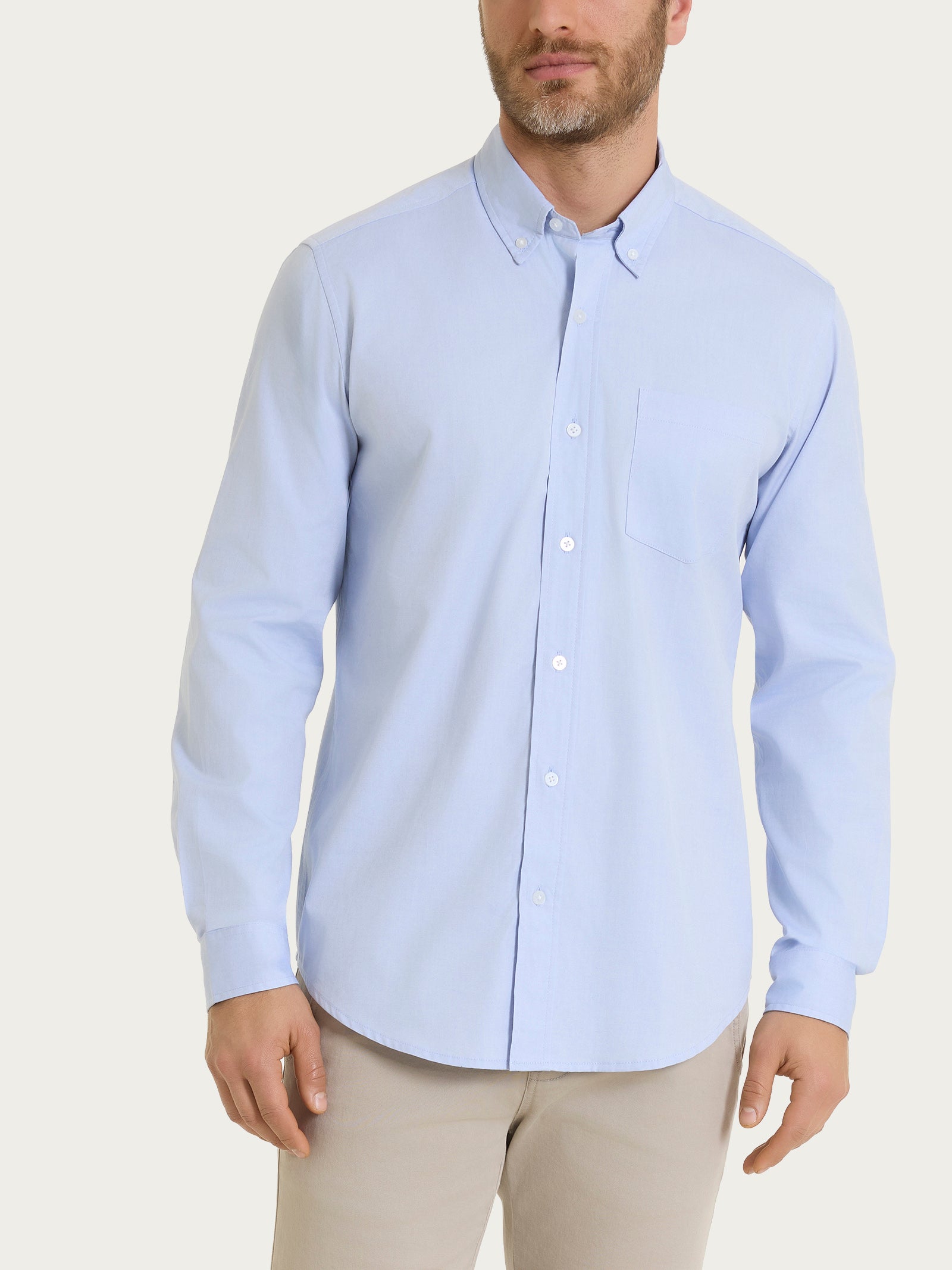 Camicia button down in Oxford Double Twisted Azzurri Uomo - Ragno