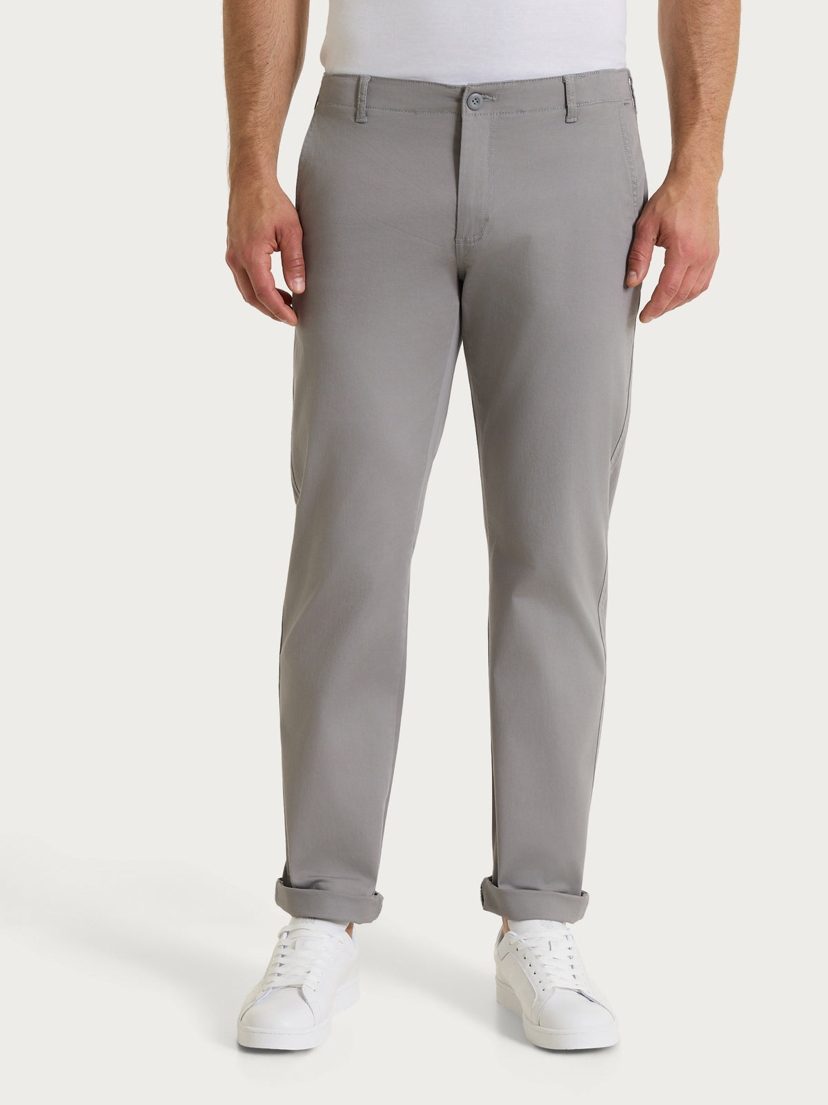 Pantalone Chino in Heavy Duty Twill di Cotone Neri Uomo - Ragno