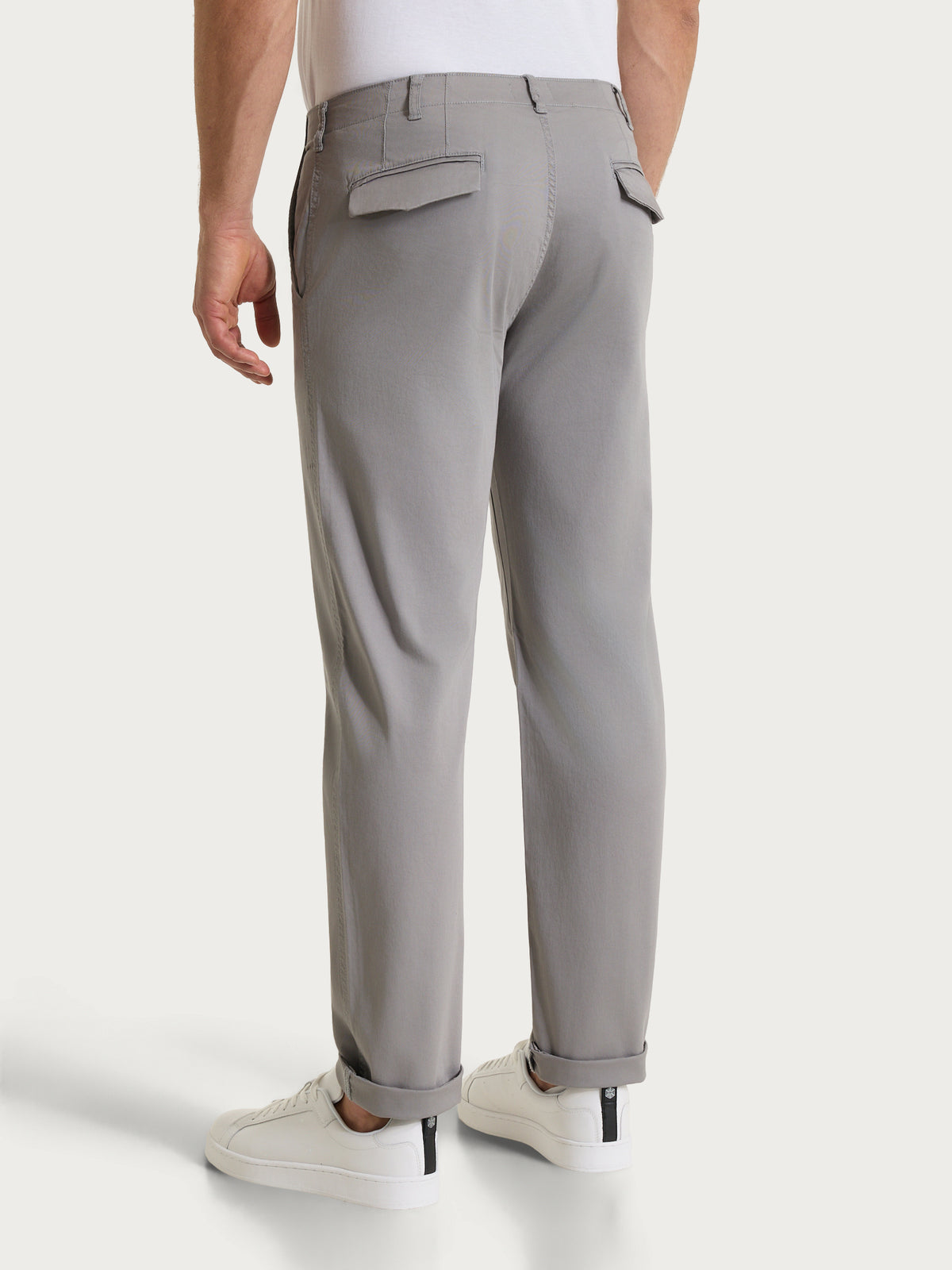 Pantalone Chino in Heavy Duty Twill di Cotone Neri Uomo - Ragno