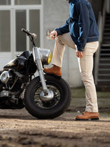 Pantalone Chino in Heavy Duty Twill di Cotone Grigi Uomo - Ragno