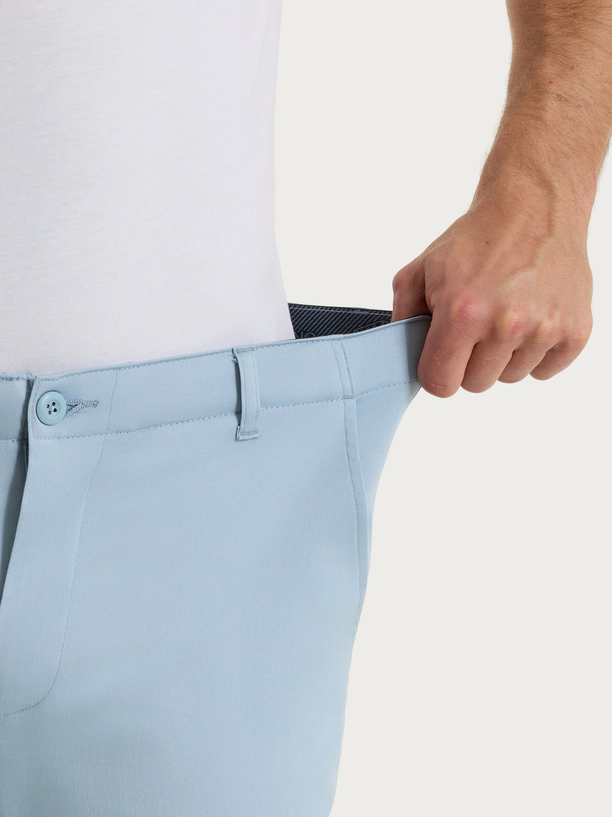Pantalone con tasche america in Satin Power  Azzurri Uomo - Ragno