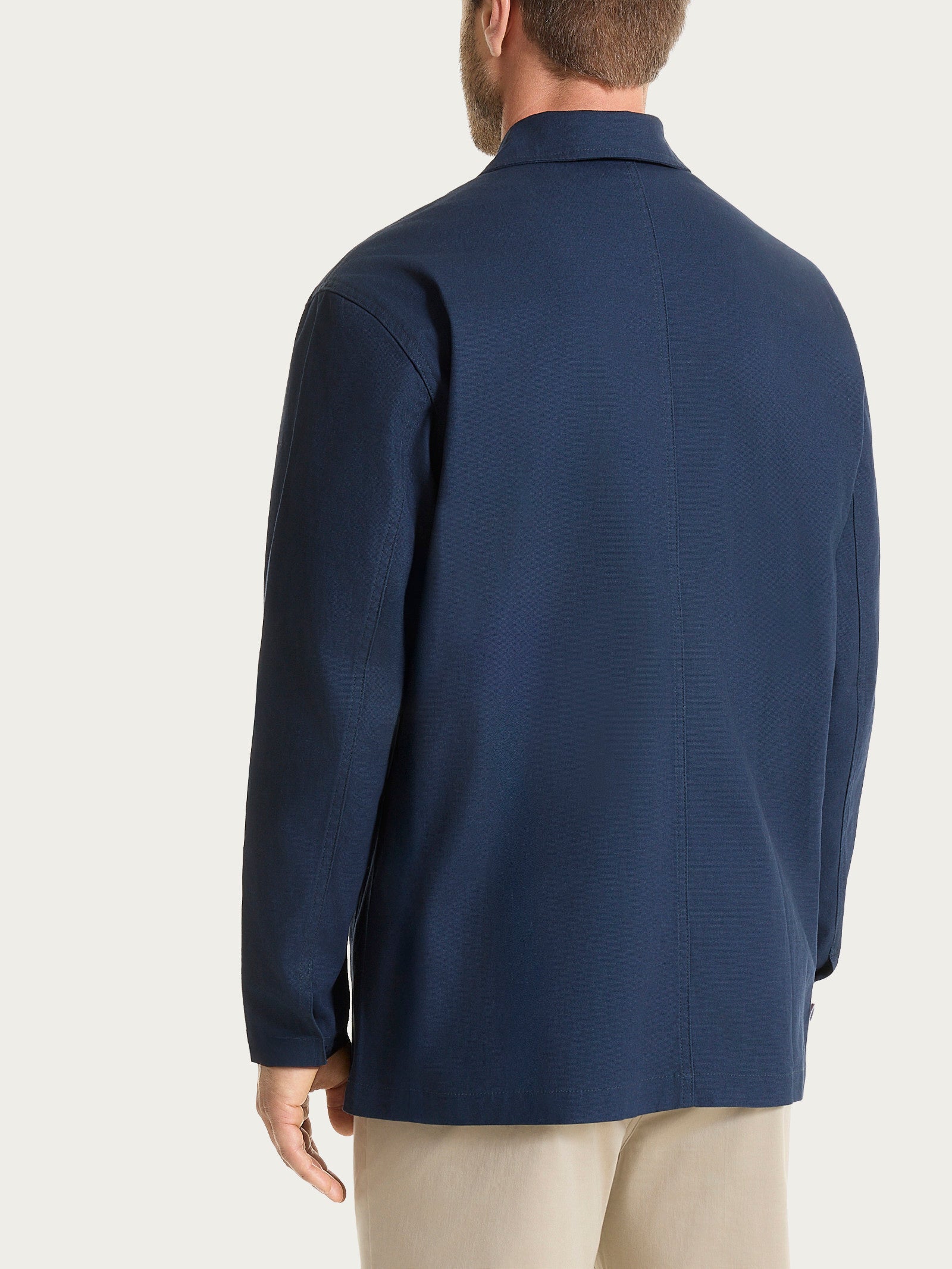 Giacca utility in Canvas Stretch Blu Uomo - Ragno