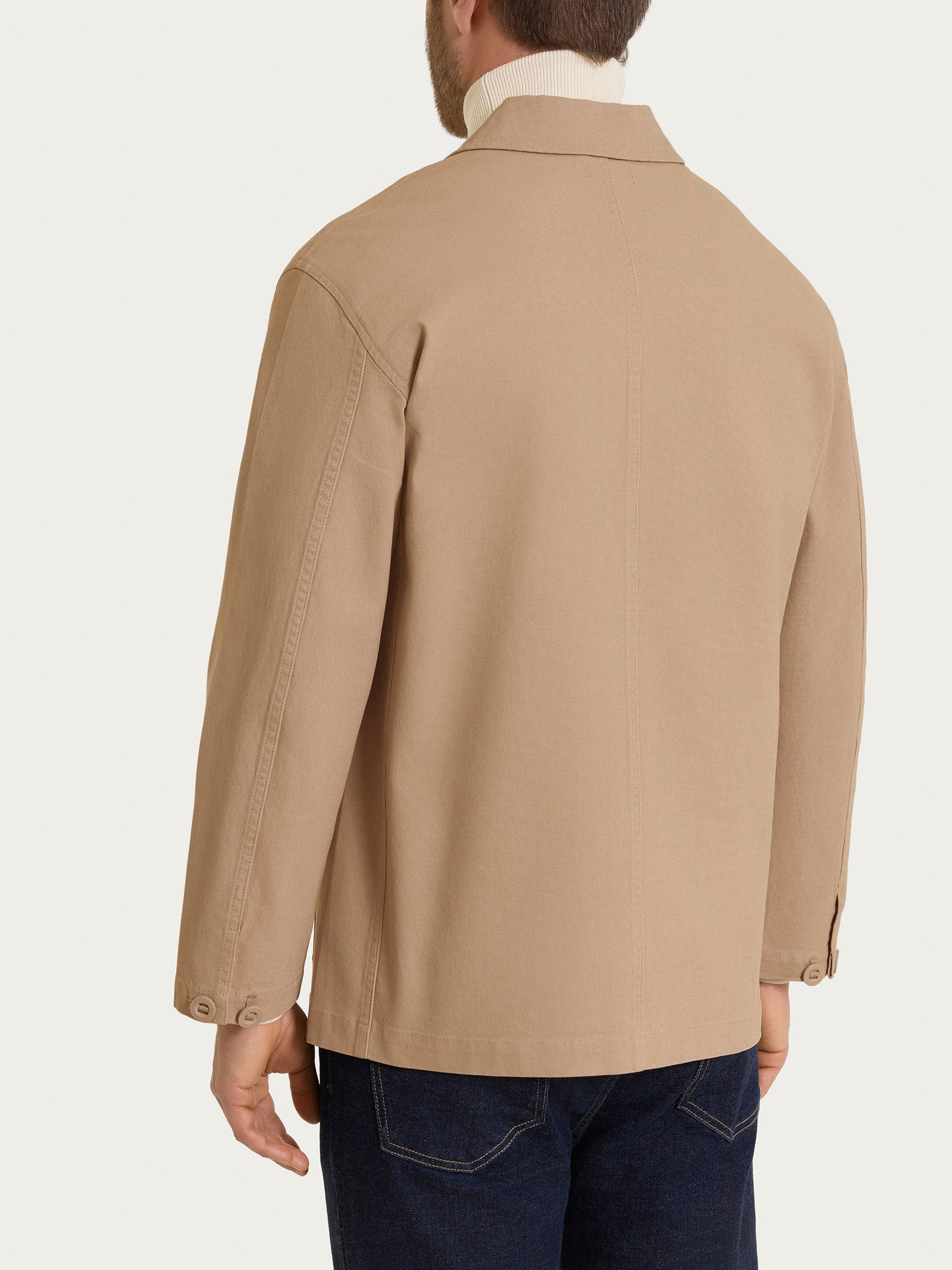 Giacca utility in Canvas Stretch Marroni Uomo - Ragno