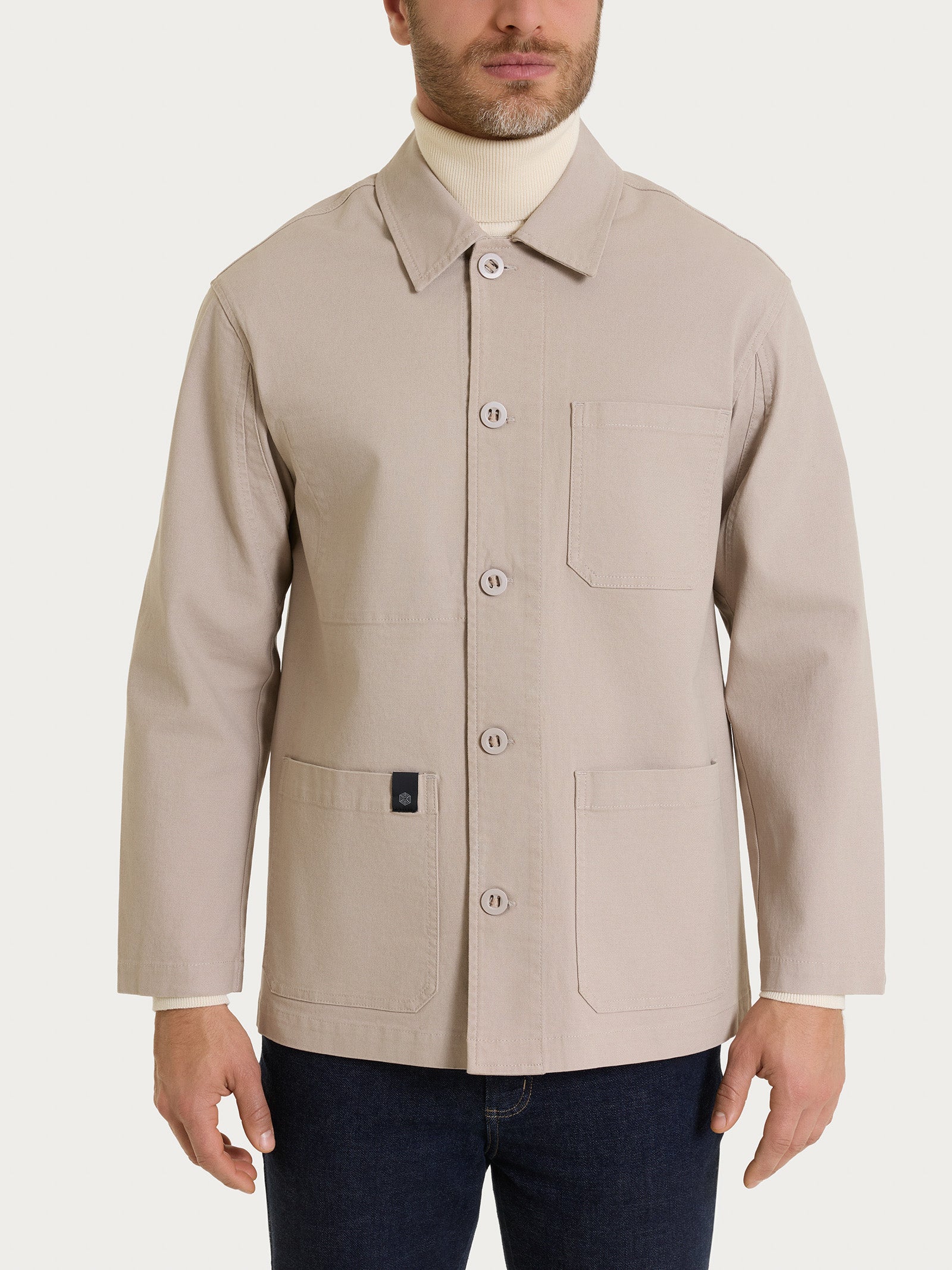 Giacca utility in Canvas Stretch Grigi Uomo - Ragno