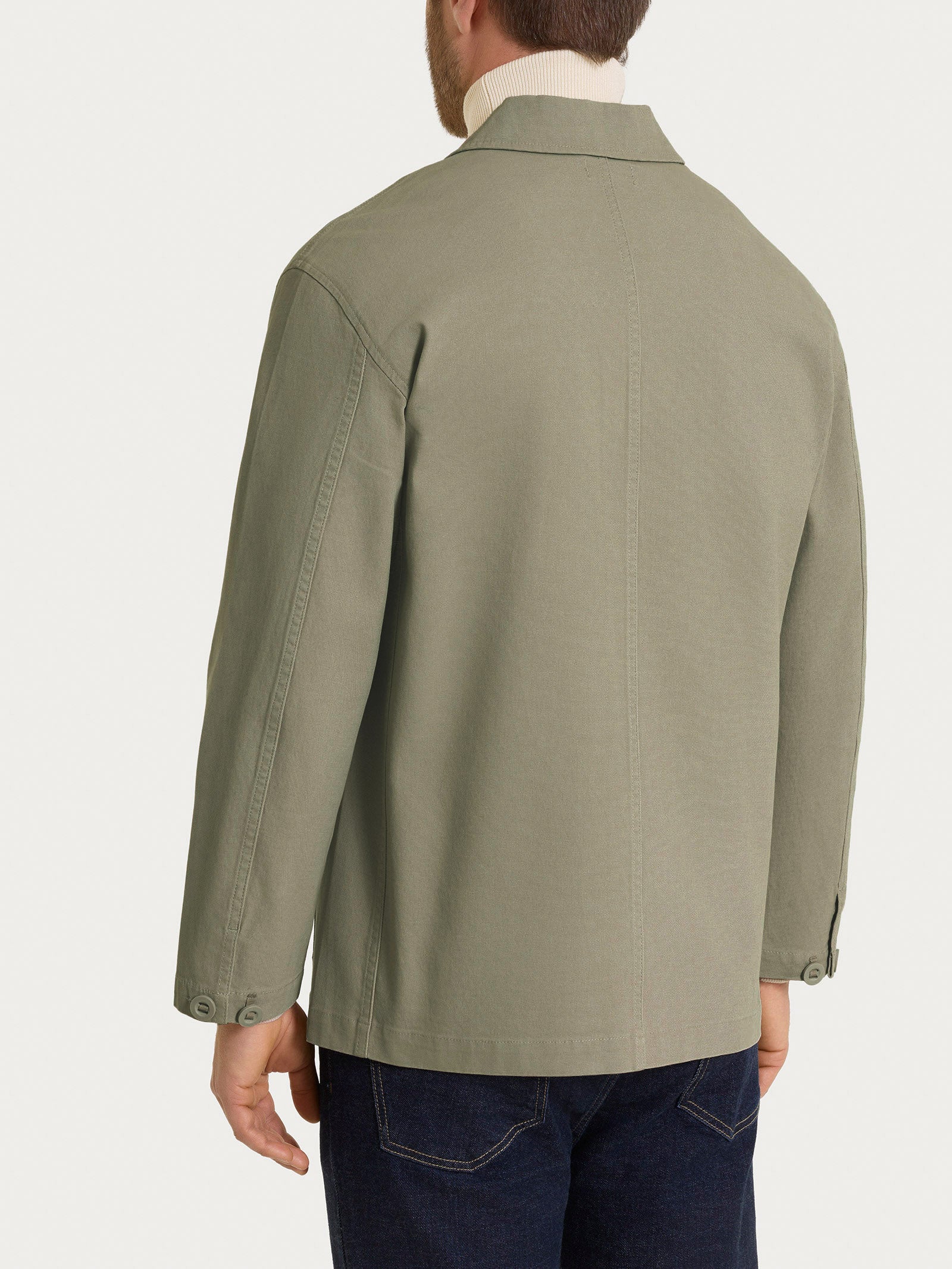 Giacca utility in Canvas Stretch Verdi Uomo - Ragno
