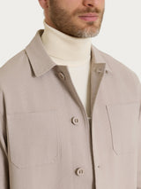 Giacca utility corta in Canvas Stretch Grigi Uomo - Ragno