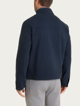 Giacca con zip in Canvas Stretch Blu Uomo - Ragno