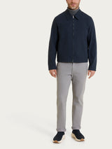Giacca con zip in Canvas Stretch Blu Uomo - Ragno