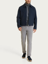 Giacca con zip in Canvas Stretch Blu Uomo - Ragno