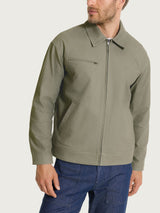 Giacca con zip in Canvas Stretch Verdi Uomo - Ragno