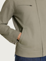 Giacca con zip in Canvas Stretch Verdi Uomo - Ragno