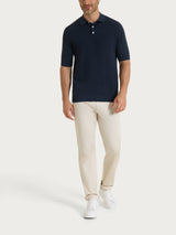 Polo con punto nido d’ape in Puro Cotone Blu Uomo - Ragno