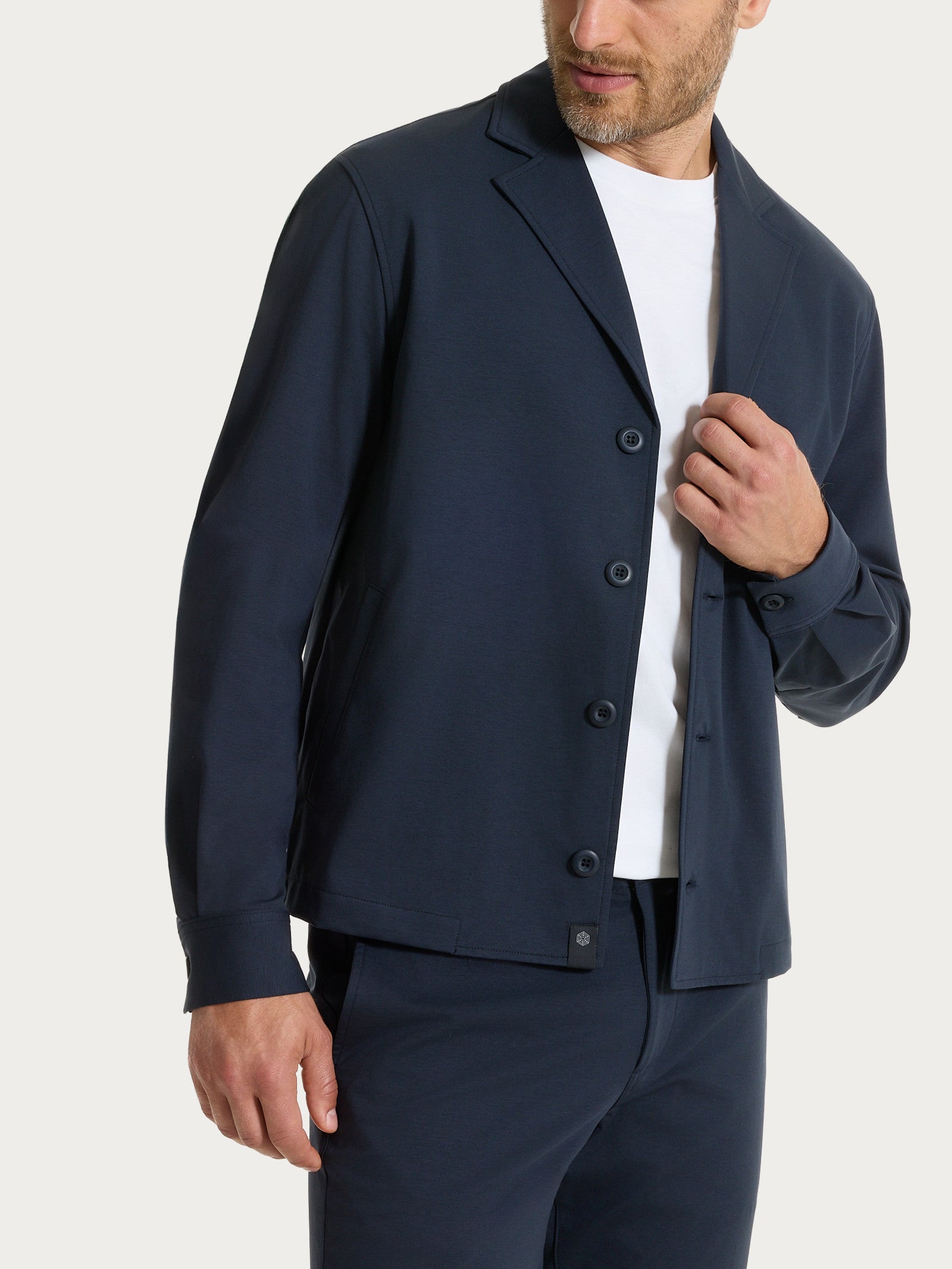 Giacca a manica lunga in Compact Light Blu Uomo - Ragno