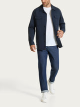 Giacca con tasche in Compact Light Blu Uomo - Ragno