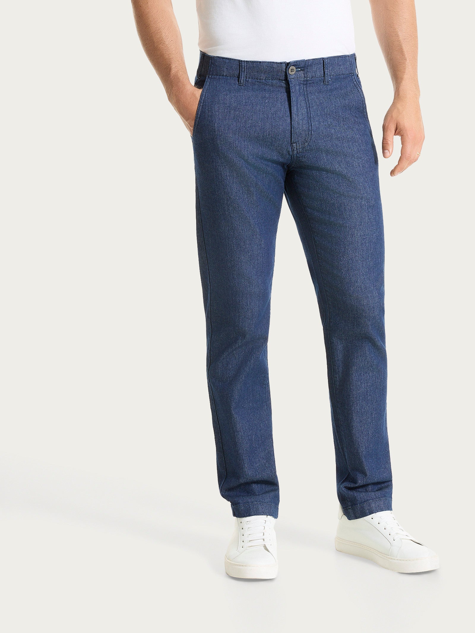 Jeans Chino in Light Denim Viola Uomo - Ragno